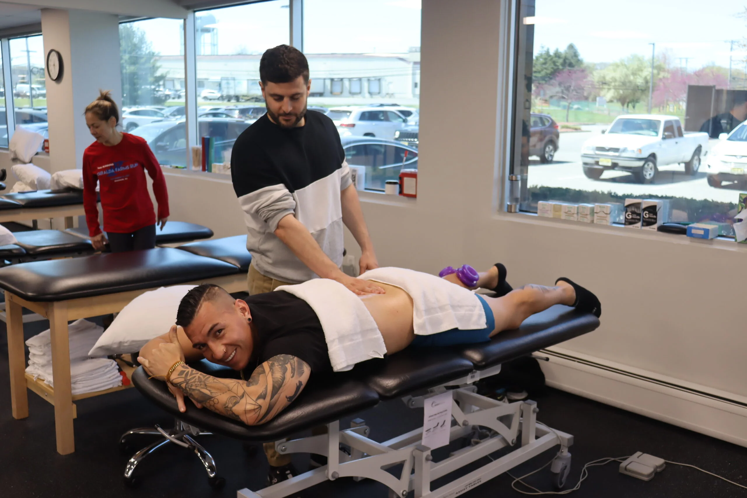 PT performing manual therapy massage